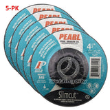 Pearl Abrasive DCW45A 5-PK Slimcut-40 Cut-Off Wheel 4-1/2 x .040 x 7/8 Aluminum Oxide Type 27 Contaminant Free