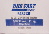 Duo Fast 6432CR 3/16" Crown X 1" Staples