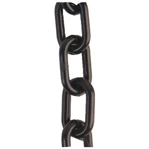 Plastic Chain, Black, 6mm 1.5 inch link  x 100 ft