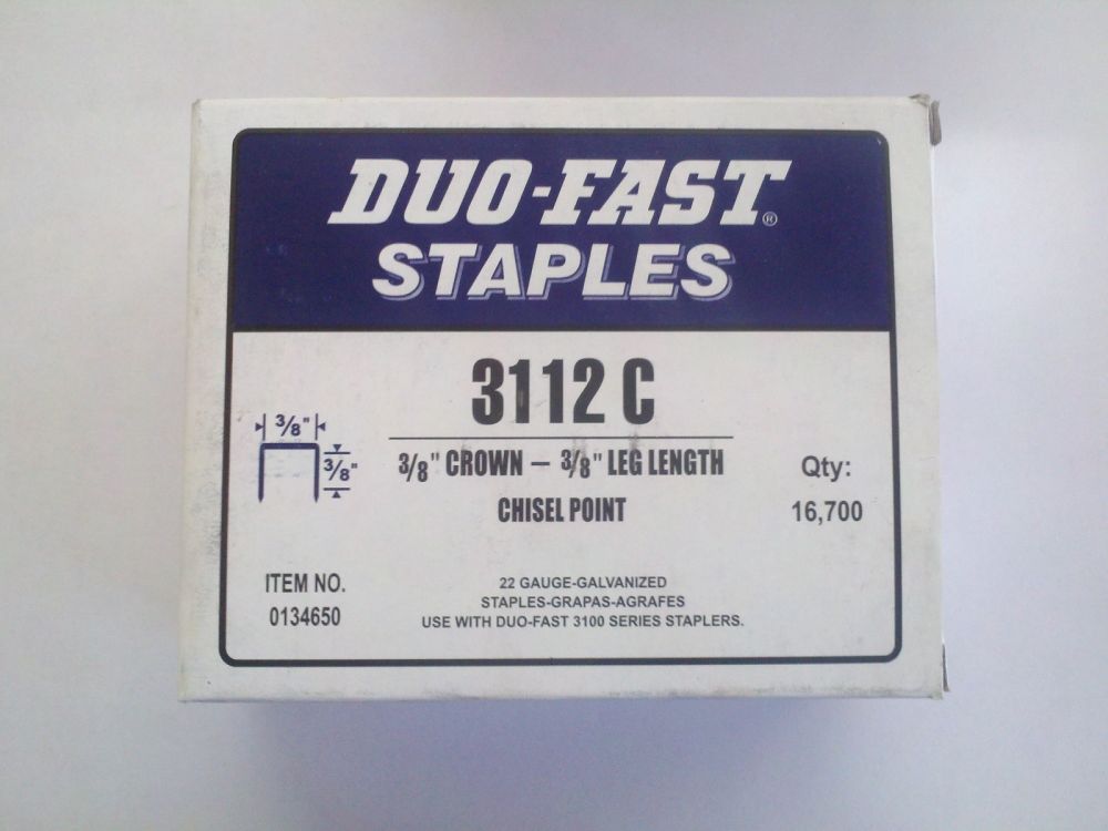 Duo Fast 3112C 3/8" Crown X 3/8" Staple