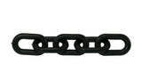 Chain Plastic Barrier Chain, Black, 1.5-Inch Link Diameter, 25-Foot Length