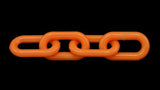 Orange Plastic Chain 1.5 Inch (6mm) 50 Feet