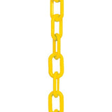 Plastic Barrier Chain, 1.5" Diameter, 100' Length, Yellow