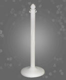 Plastic Stanchion Floor Post with Base White 3