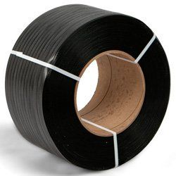 PolyPRO Strap - Poly Hand Grade (Black) - 8 X 8 Core - 1/2" X 7200', .015 Thickness, 300 lbs Tensile (1 Coil) - CWC-178005