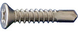 Daggerz FPSDSS1010-10 x 1-Inch Phillips Flat Head Self Drill 410 Stainless Steel Screws