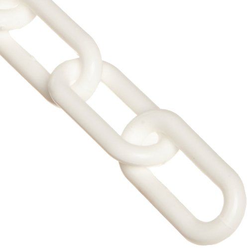 Plastic Barrier Chain, 1.5" Diameter, 100' Length, White