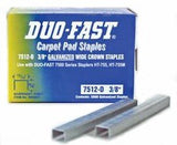 Duo-Fast 7512D 3/8" Length x 15/32" Crown 19 Gauge Staples 5000 per Pack (8631) Case