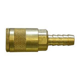 Interstate Pneumatics CA463B 1/4" Automotive Coupler 3/8" Barb NPT (Brass)