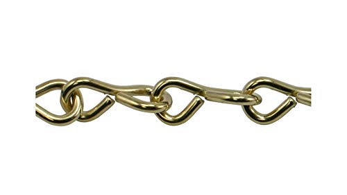 TC Single Jack Chain, Weld Less Chain, (Bright Zinc), Steel Chain, Jack Chain by Angelika & Sun (Size 14 Brass 0.080" Diameter/ 200' Ft.)