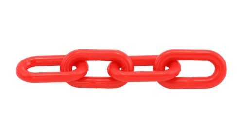 Red Plastic Chain 1.5 Inch (6mm) 50 Feet