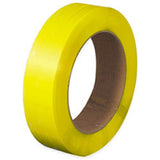 CWC Polypropylene Strapping - 1/2" x .031" x 7200', Yellow, 16" x 6" Core