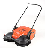 BISSELL BigGreen Commercial BG697 Battery Powered Triple Brush Push Power Sweeper, 13.2 gal Debris Container, 42