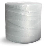Split Film Polypropylene Tying Twine - 1 Ply, 135 lbs Tensile, White (Pack of 4 Rolls)