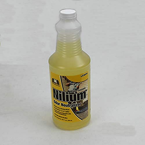 Nilodor 32WSL Deodorizer, Nilium Odor Neutral Lemon Scent 32Oz, 32 oz, Yellow