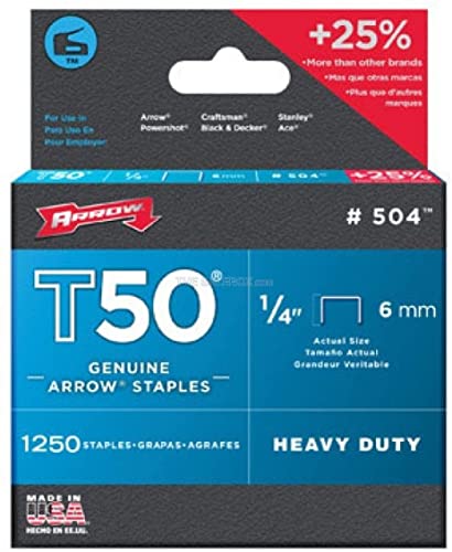 Arrow Fastener T50 Heavy Duty Staples, 3/8"