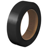 CWC Polypropylene Strapping - 1/2" x .015" x 9000', Black, 16" x 6" Core