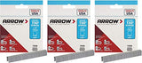 Arrow Fastener 508 Genuine T50 1/2-Inch Staples, 3 Pack