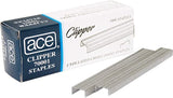 Ace Clipper Undulated 1/4" Staples Chisel Point Type - 5,000/ Box - 20 Boxes