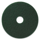 Americo Scrubbing Pads, 20 Inch Diameter, Green - 5/Carton (2 Cartons)