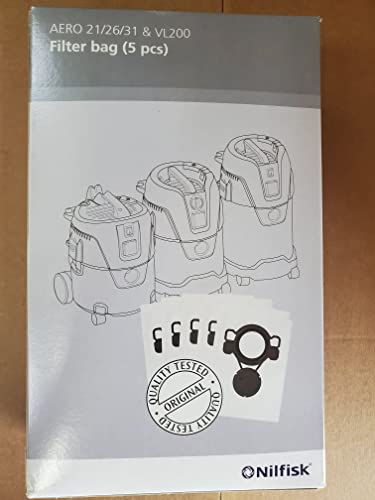 NILFISK AERO Vacuum Bags 5 Pack - Fits AERO Vacuums
