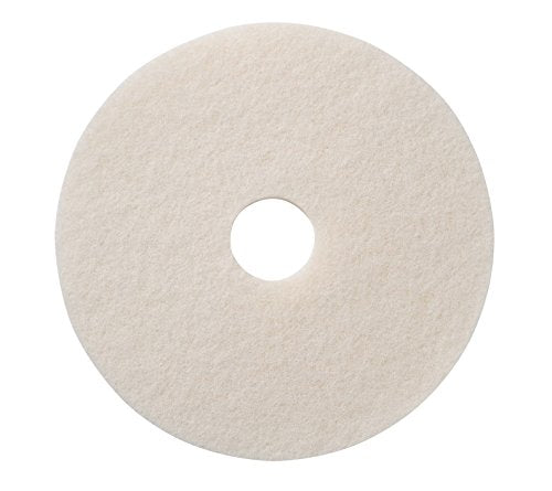 Americo Manufacturing 40121218 White Super Polish Floor Pad Rectangle (5 Pack), 12" x 18"