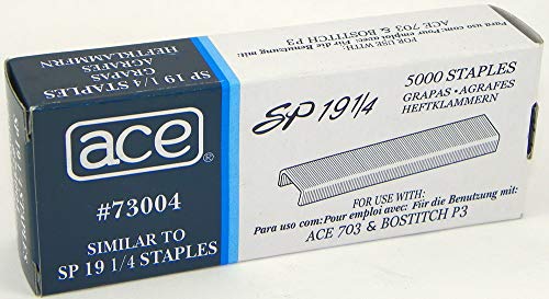 SP19 1/4" Staples for Bostitch P-3 Stapler Spotnails Ace 73004 (200,000)