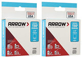 Arrow Fastener 508 Genuine T50 1/2-Inch Staples, 1,250 2-Pack