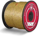 CWC MANILLO 3-Strand Polypropylene Rope/UnManila Rope/Tan Polypro Rope (3/8" x 600' - 2430 lb. Tensile)
