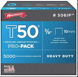 Arrow Fastener 506IP Genuine T50 3/8-Inch Staples, 5,000-Pack
