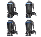 Powr-Flite BP6S Comfort Pro Backpack Vacuum, 6 Quart Capacity (Pack of 4)