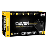 Nitrile Gloves Raven 6 mil Black Nitrile Disposable Gloves - X-Large (100 Gloves per Box)