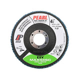 Pearl Abrasive MAX4580ZE EXV Zirconia Maxidisc Flap Disc 4-1/2 x 7/8 for Metal and Stainless Steel Type 27 Grit Z80