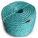 CWC Blue Steel Floating Co-Polymer Utility Rope, Teal W/Dk Blue Tracer (3/4" x 600' - 13900 lbs Tensile)