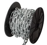 TC Machine Chain, Straight Link, Utility Household Chain (Trade Size 2/0, 150ft' Reel, Bright Zinc Finish)