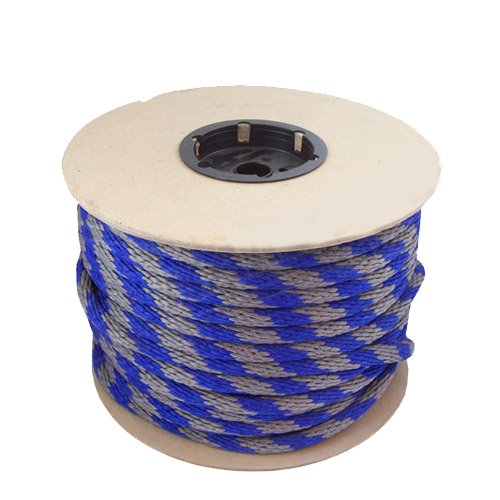 CWC 115454 5/8in Solid Braid Multifilament Poly Blue/Grey Halter Rope 200ft