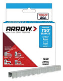 Arrow Fastener 505 6 Pack 5/16in. T50 Heavy Duty Staples, 1,250 Staples Per Pack