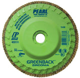 Pearl GREENBACK 5" x 5/8"-11Trimmable Zirconia Flap Disc - 40 GRIT (Pack of 10)