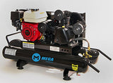 Gasoline Powered Air Compressor - 6.5 HP Honda GX200 Engine 10 Gallon Wheel Barrow