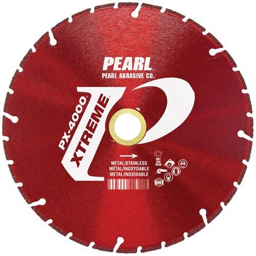 Pearl Abrasive PX4CW09 Xtreme PX-4000 Diamond Blade for Cutting Metal, Red, 9-Inch