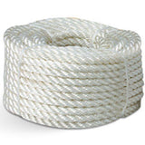CWC 3-Strand Nylon Rope - 3/8" x 50 ft., White (Pack of 12 rolls)