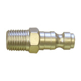 Interstate Pneumatics CPA441Z 1/4" Automotive Steel Coupler Plug x 1/4" Male NPT (Silver Zinc Color)