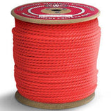 Rope 3-Strand Polypropylene Rope - 3/8" x 600 ft, Red CWC 301305
