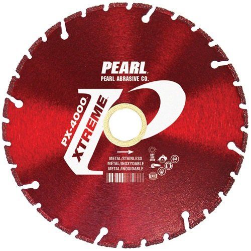 Pearl Abrasive PX4CW05 Xtreme PX-4000 Diamond Blade for Cutting Metal, Red, 5-Inch