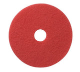Americo Manufacturing 404407 Red Buffing Floor Pad (5 Pack), 7.75"