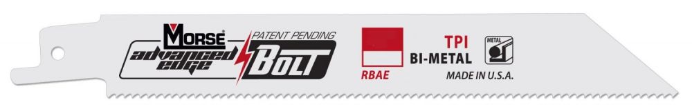 MK Morse RBAE9811T50 Advanced Edge Bolt 8/11 TPI Bimetal Reciprocating Saw Blade, 9-Inch, 50-Pack