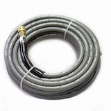 Interchange Brands 3/8” x 50ft 4000 PSI High Pressure Washer Hose Gray Non-Marking, Steel Braid, Quick Couplers, 275 Max Temp, Assembled In USA