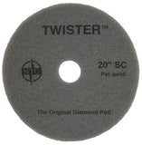 Americo Manufacturing 434818 Twister Diamond Coated SuperClean Floor Pad (2 Pack), 18