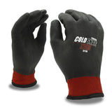 Cordova 3915L Cold Snap Xtreme Gloves, Two-Ply, Red Nylon Shell, Brushed Acrylic Terry Lining, Full Black Foam PVC Coating