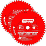 Diablo D0648CFA 6.5"x48T Steel Demon Ferrous Cutting Circular Saw Blade 2-Pack